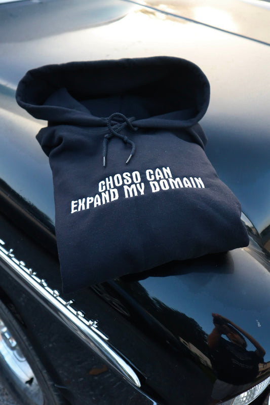 Embroidered 'Choso can expand my domain' Hoodie or Crew Neck, Long Sleeve, Classic fit, Unisex, Adult