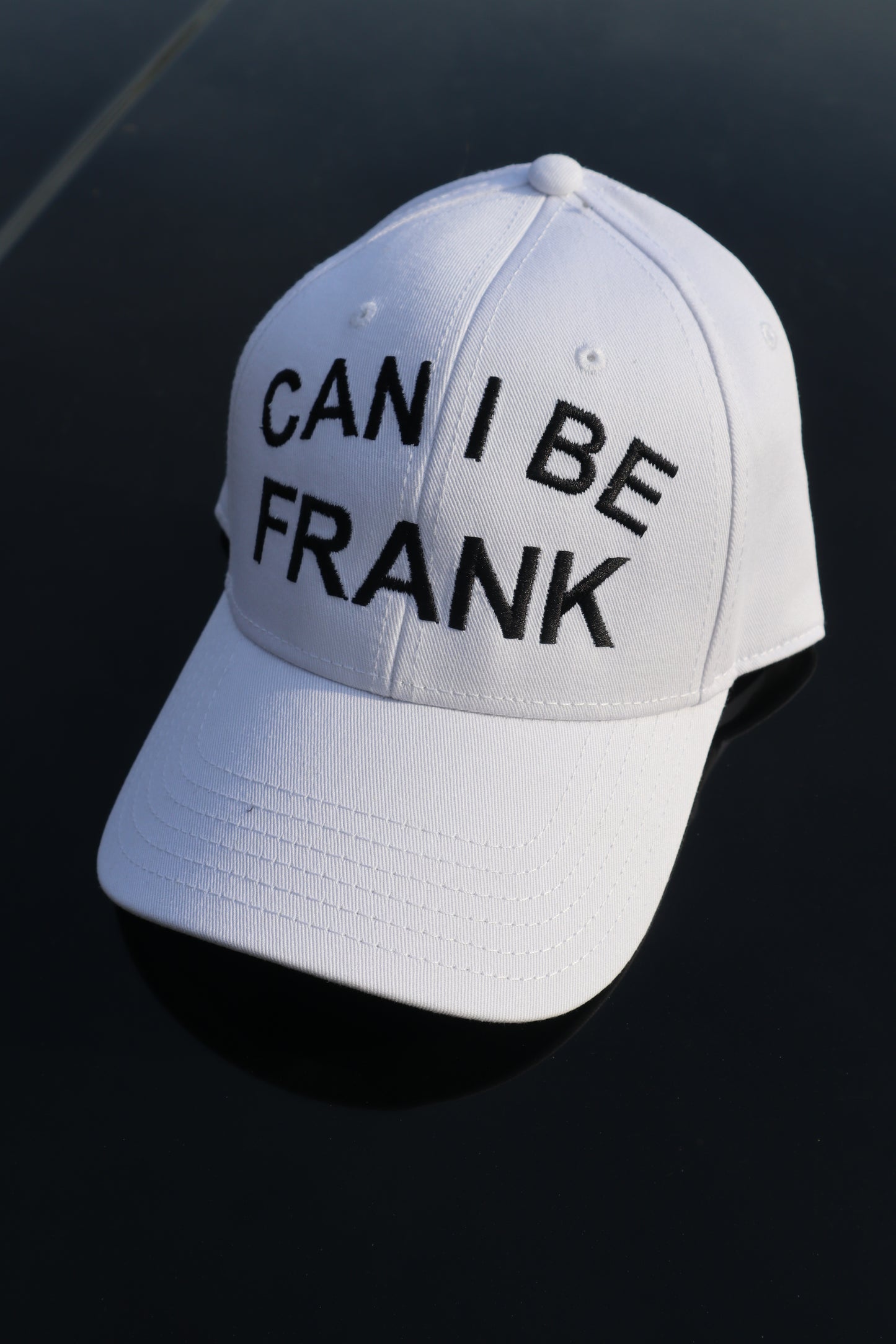 Embroidered "can i be frank" Hats, Unisex, Adult
