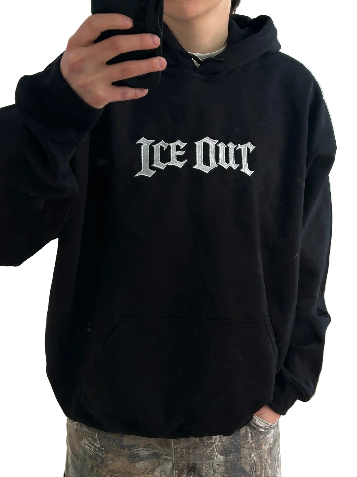 Embroidered 'Ice Out' Choice of T-Shirt, Baby Tee, Cropped Tank Top, Crewneck, Hoodie , Unisex, Adult