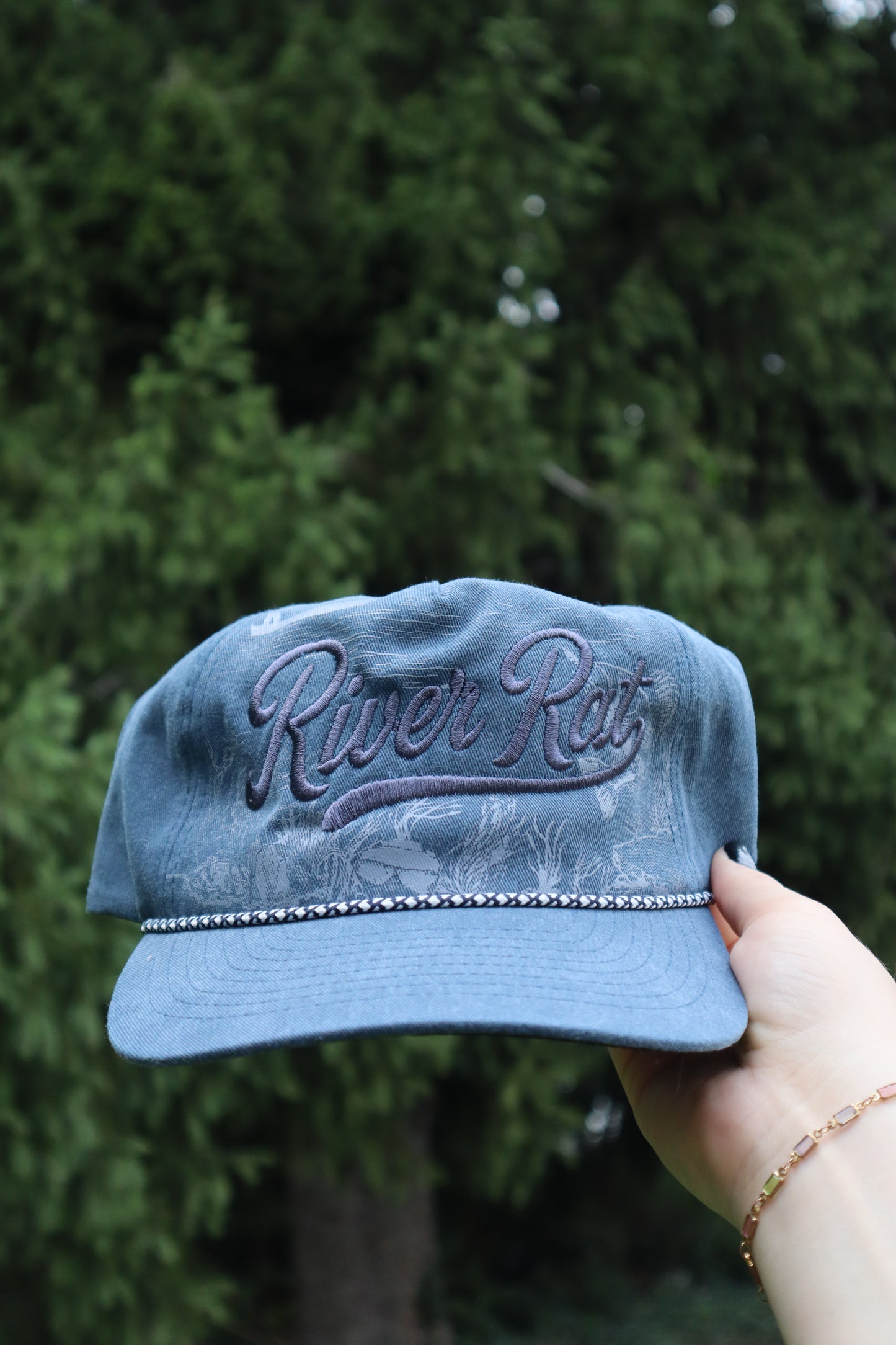 Faded Navy River Rat Fishing Hat