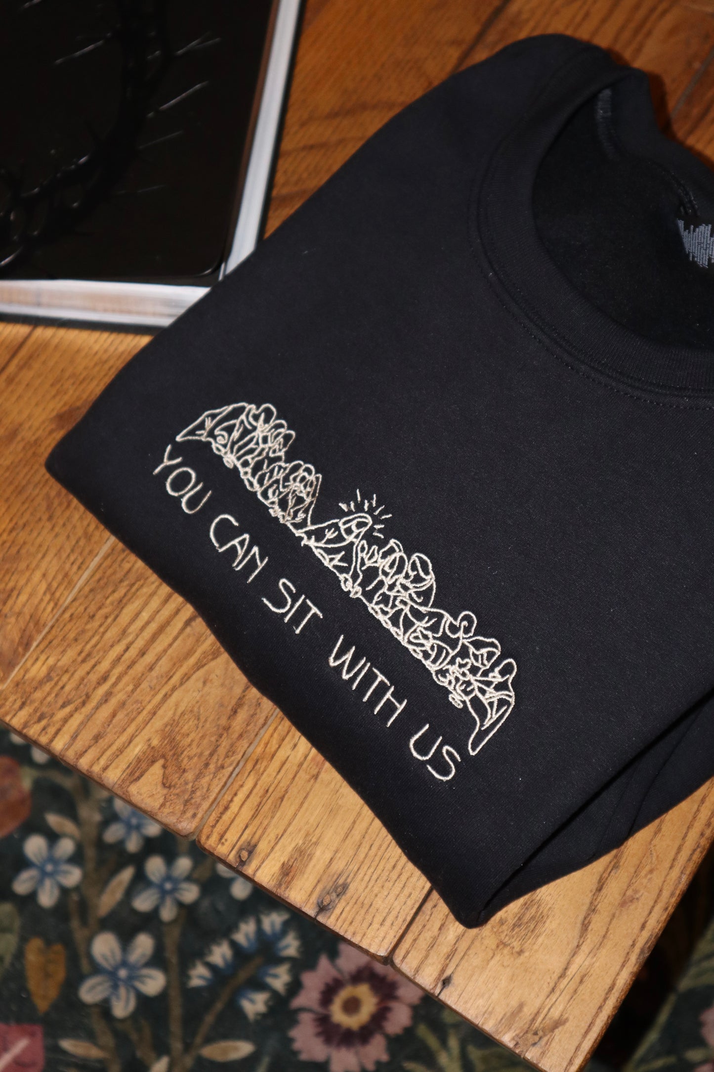 Embroidered You Can Sit With Us, Jesus, The Last Supper, Easter, Short Sleeve, Modern Classic Fit, Unisex, Adult T-Shirt