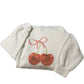 ‘Vintage Coquette Cherries with Bow' Hoodie or Crewneck, Unisex, Classic fit, Long Sleeve, Adult