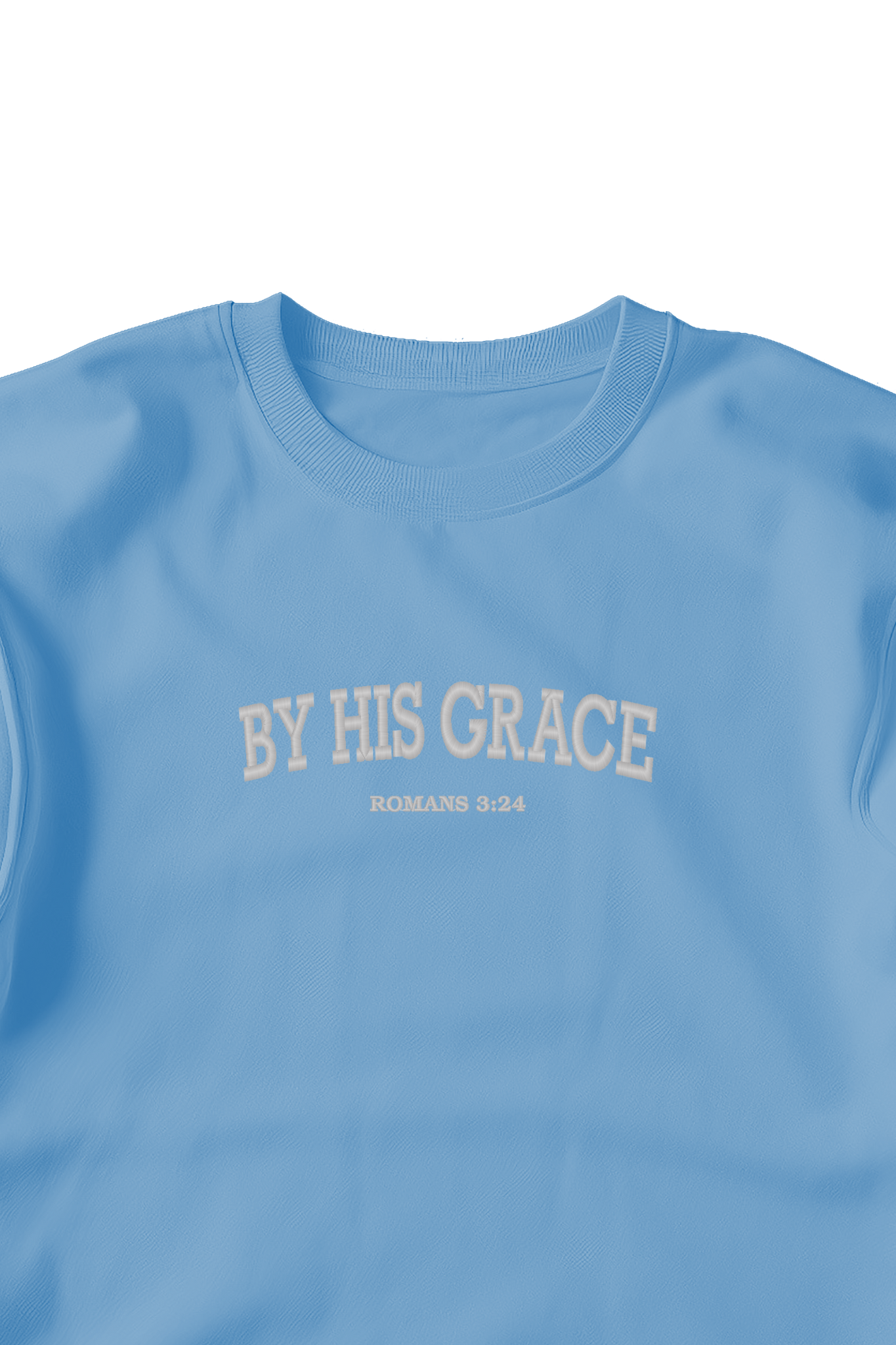 Embroidered 'By His Grace' Hoodie, Crew Neck Long Sleeve, Classic fit, Unisex, Adult