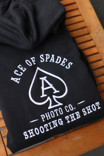 Embroidered Ace Of Spades Photo Co. Hoodie, Crewneck, or T-shirt