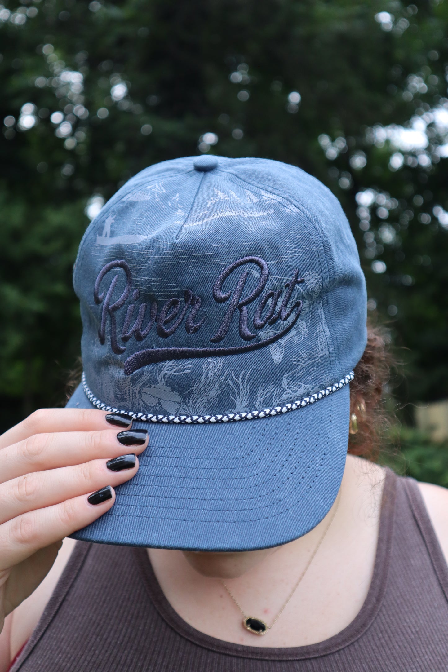 Faded Navy River Rat Fishing Hat