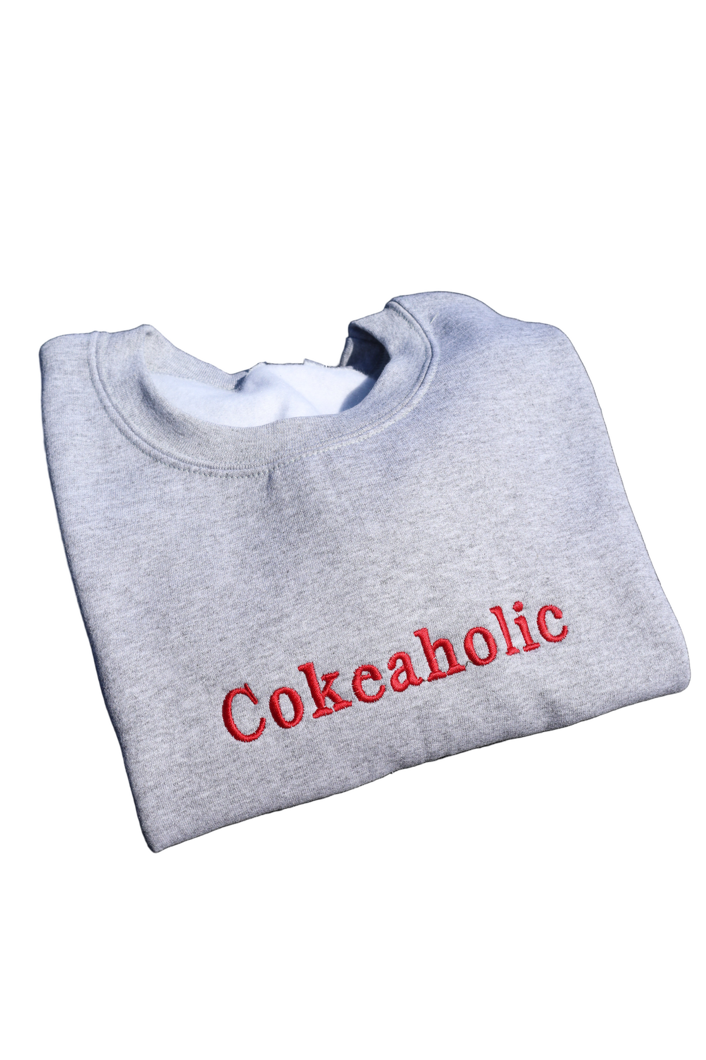 Embroidered 'Sodaholic' Chocie of Soda Hoodie or Crew Neck, Long Sleeve, Classic fit, Unisex, Adult