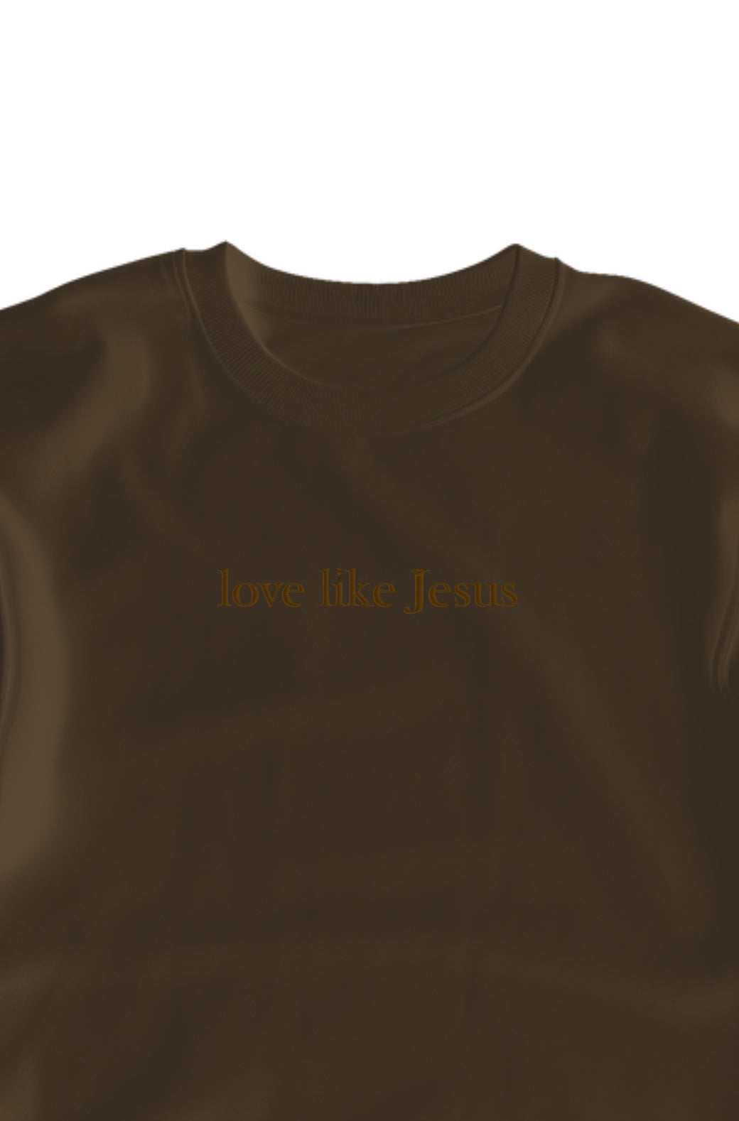 Embroidered 'love like Jesus' Hoodie, Crew Neck Long Sleeve, Classic fit, Unisex, Adult