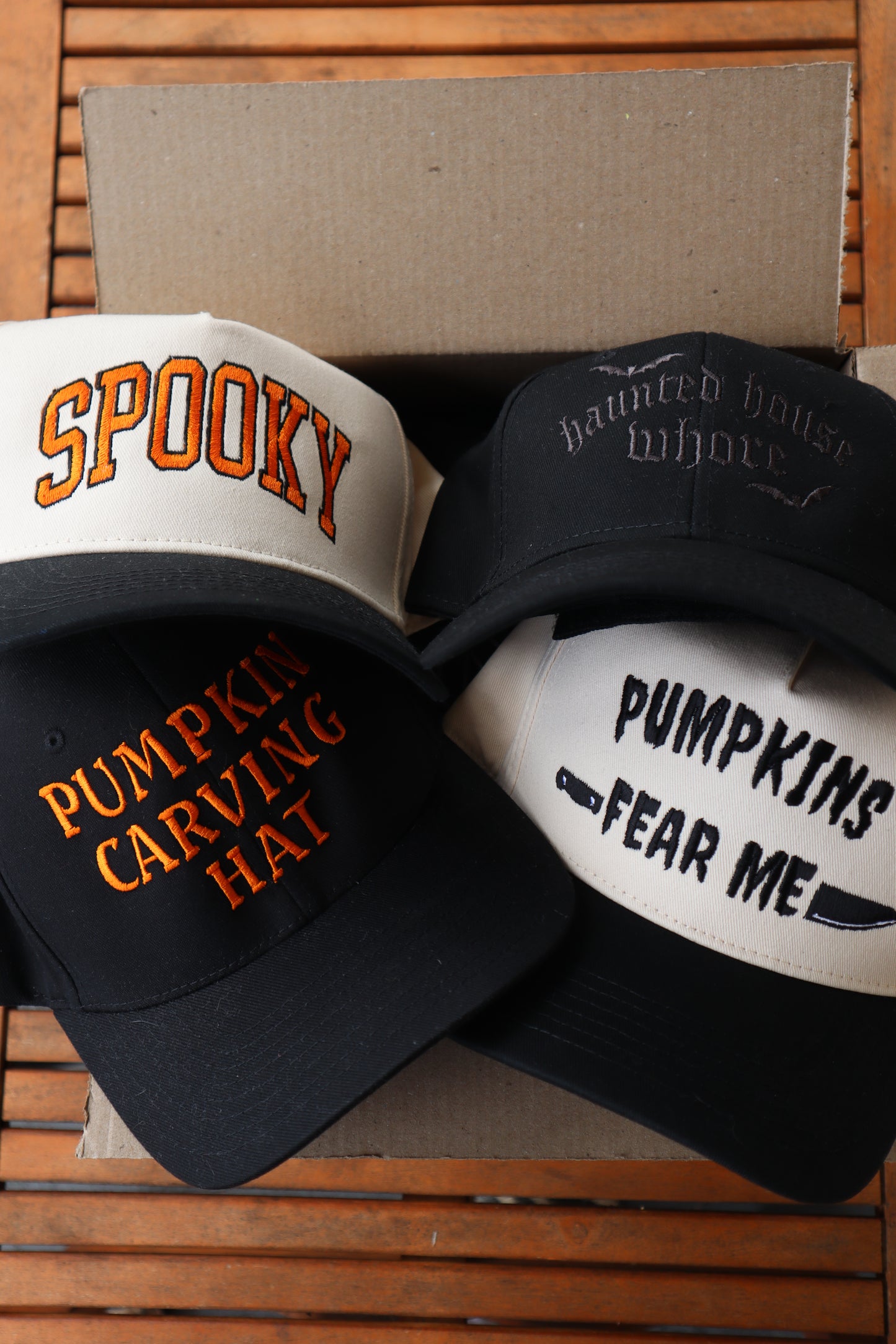 Embroidered Pumpkin Carving Hat, Unisex, Adult