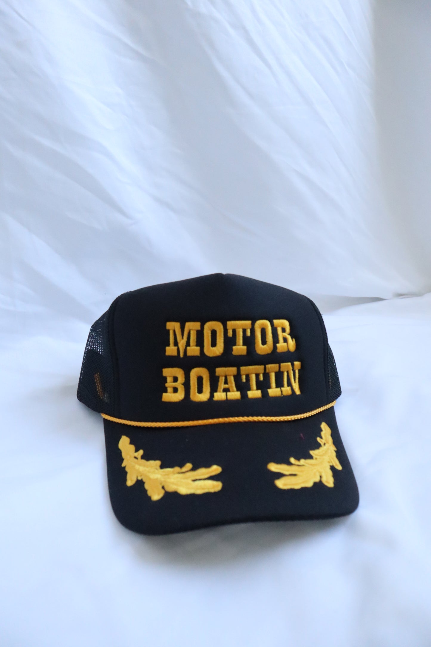 Embroidered 'Motor Boatin' Hat, Unisex, Adult