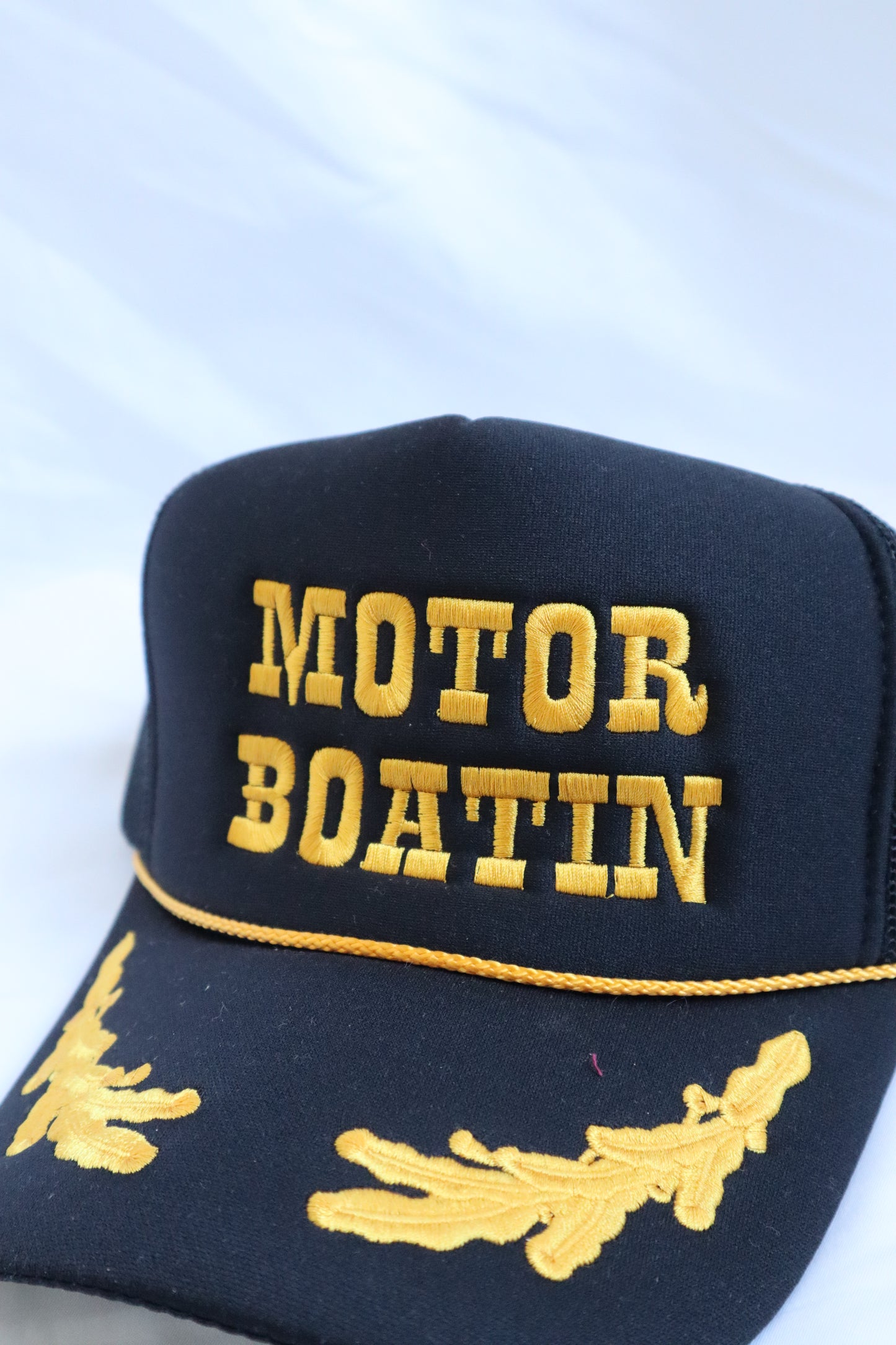 Embroidered 'Motor Boatin' Hat, Unisex, Adult