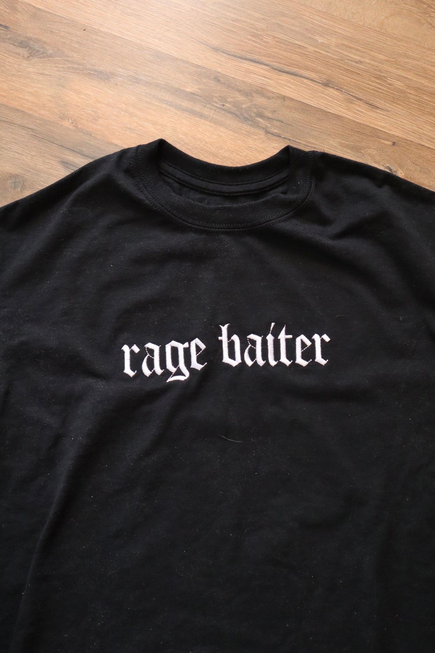 Embroidered 'Rage Baiter' T-Shirt, Short Sleeve, Modern Classic fit, Unisex, Adult