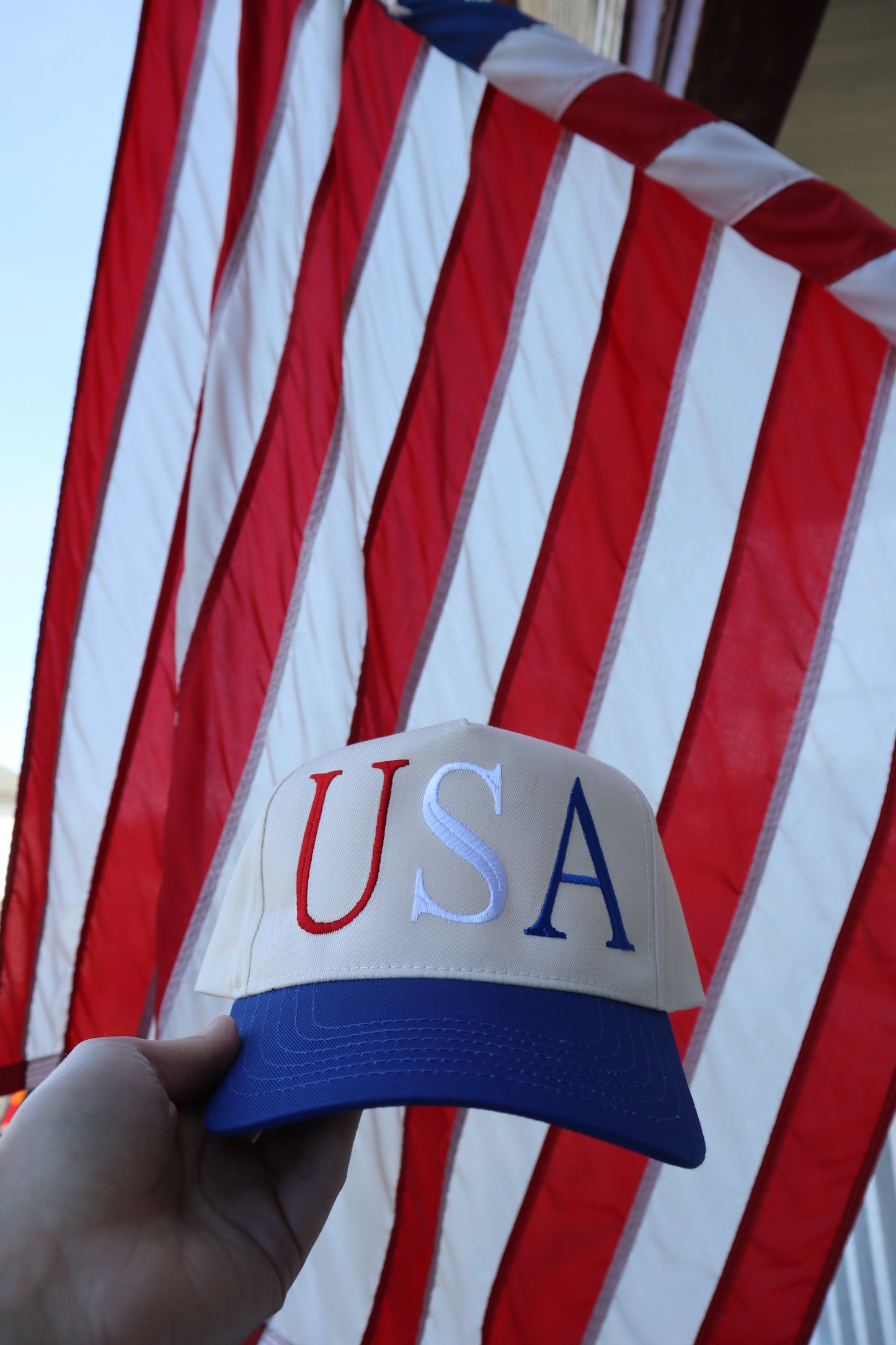 Embroidered USA Hat, Unisex, Adult