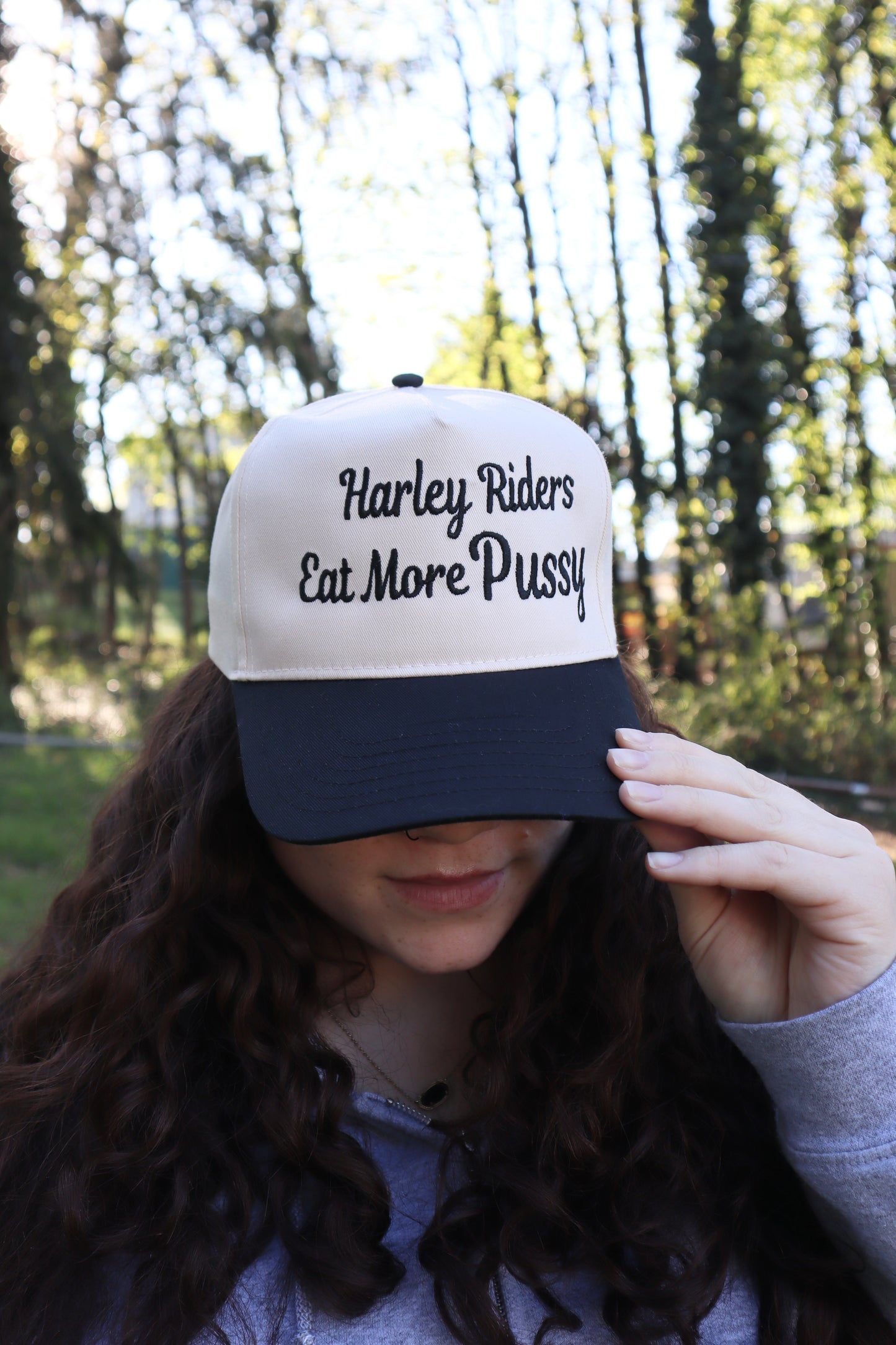 Embroidered Harley Riders Eat More P Hat, Unisex, Adult