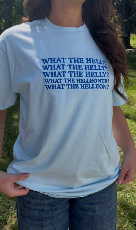 Embroidered 'What the' T-Shirt, Short Sleeve, Modern Classic fit, Unisex, Adult