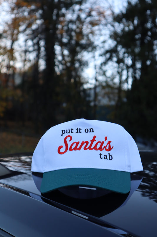 Embroidered 'Put it on Santas Tab' Hat, Unisex, Adult