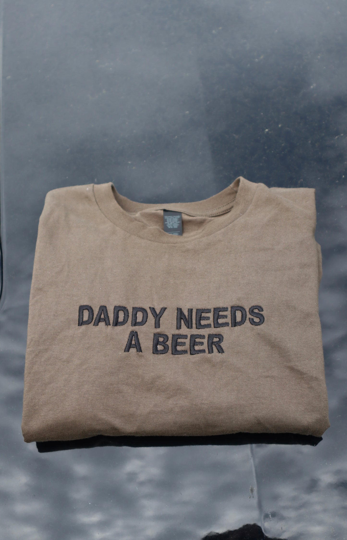 Embroidered Daddy Needs a Cig or a Bee, Short Sleeve, Modern Classic Fit, Unisex, Adult T-Shirt