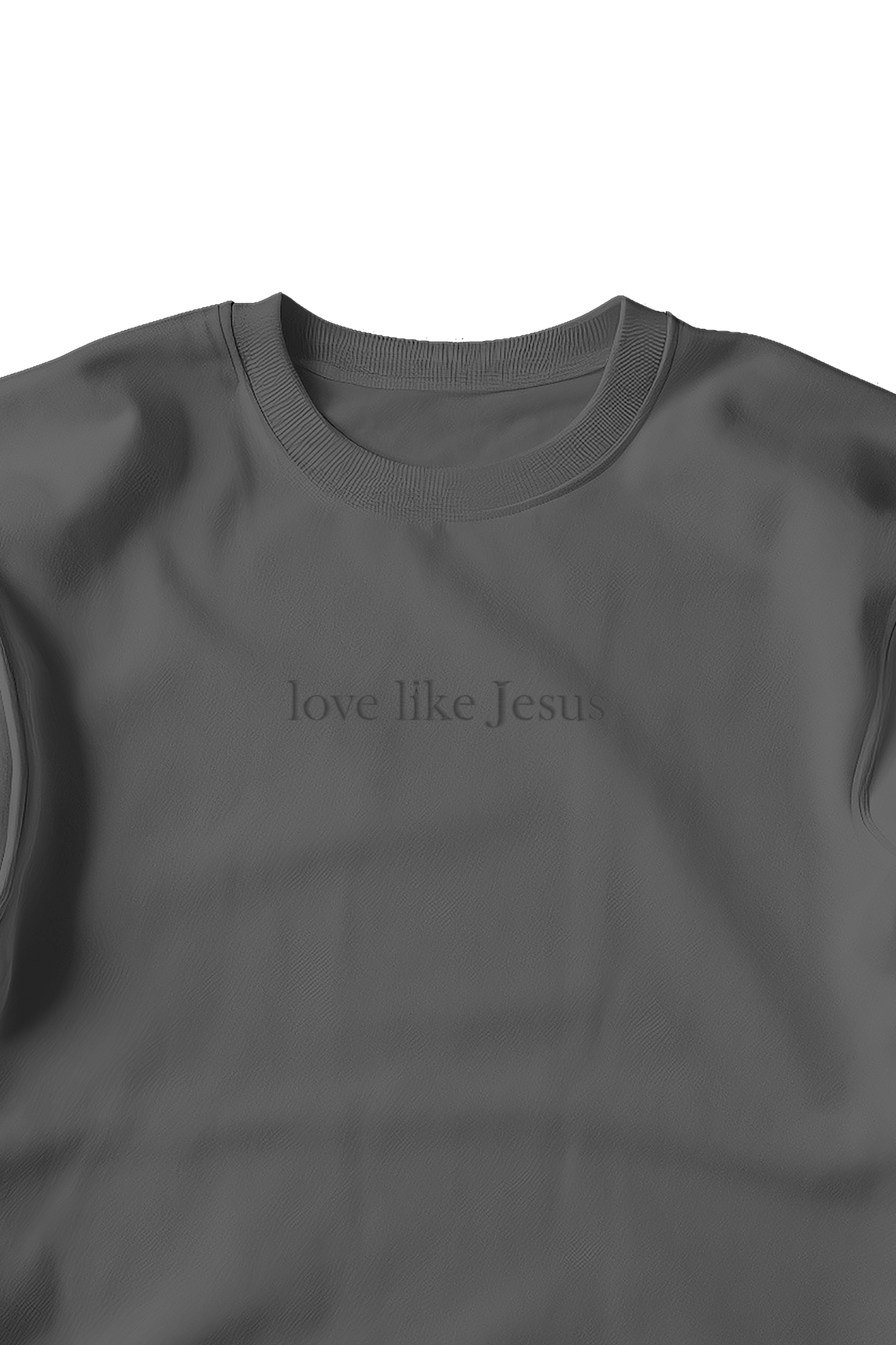 Embroidered 'love like Jesus' Hoodie, Crew Neck Long Sleeve, Classic fit, Unisex, Adult