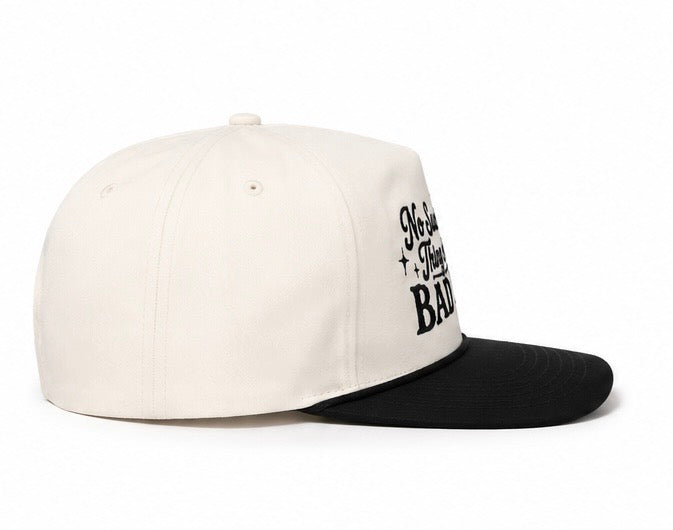 Embroidered No Such Thing As Bad Luck, Black Cat Unisex, Halloween, 5-Panel, One Size Fits Most, Snapback Cap