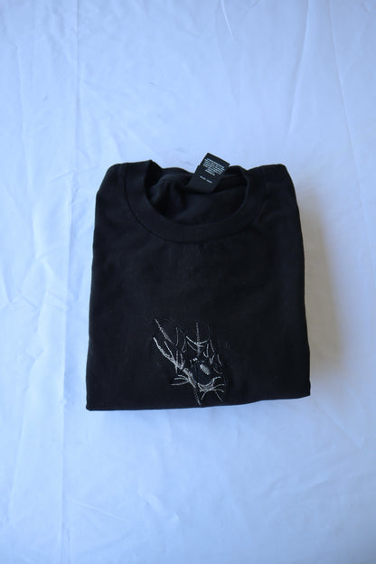 Embroidered 'Grunge Spider'  Hoodie or Crew Neck Long Sleeve, Classic fit, Unisex, Adult