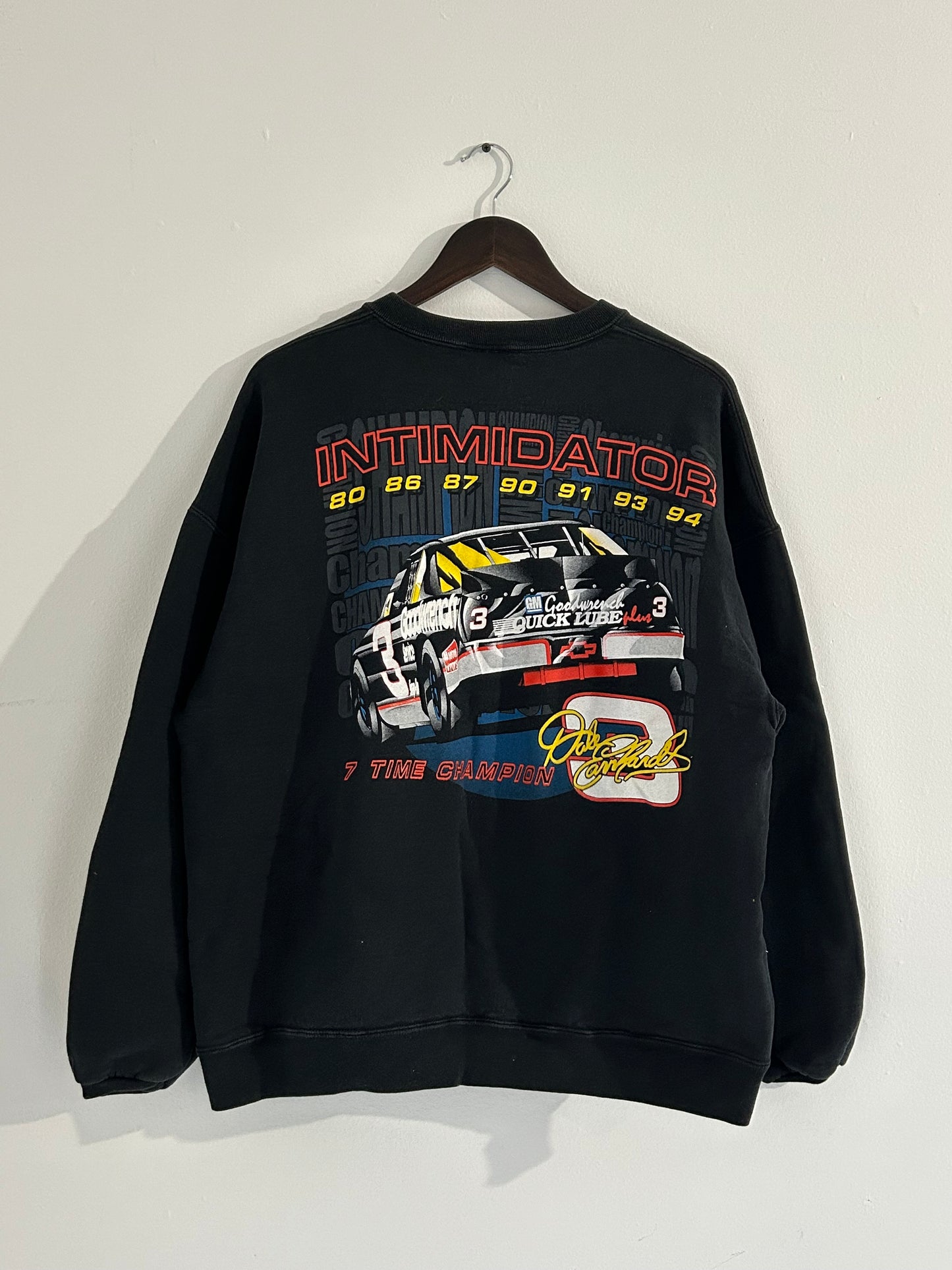 Vintage NASCAR Dale Earnhardt Intimidator Seven Time Champion Crewneck Sweatshirt