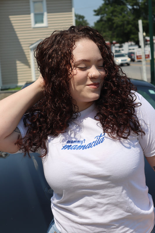 Embroidered Mommy? Mamacita Baby Tee, Long Crop Tops