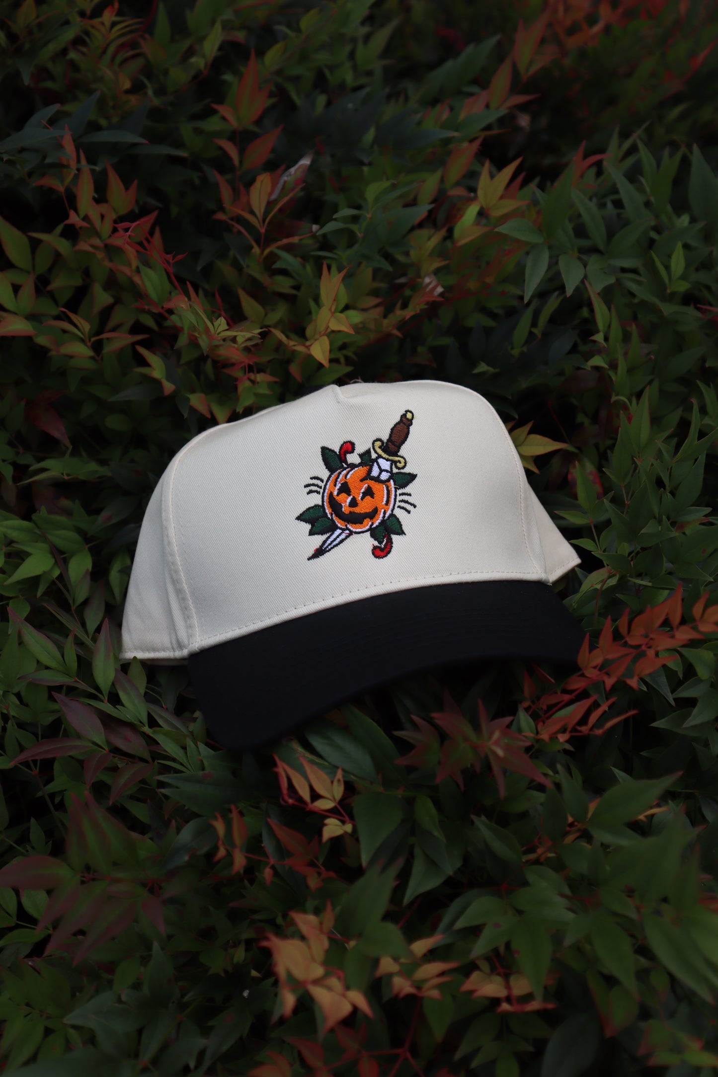 Embroidered American Traditional Pumpkin Unisex, Halloween, 5-Panel, One Size Fits Most, Snapback Cap
