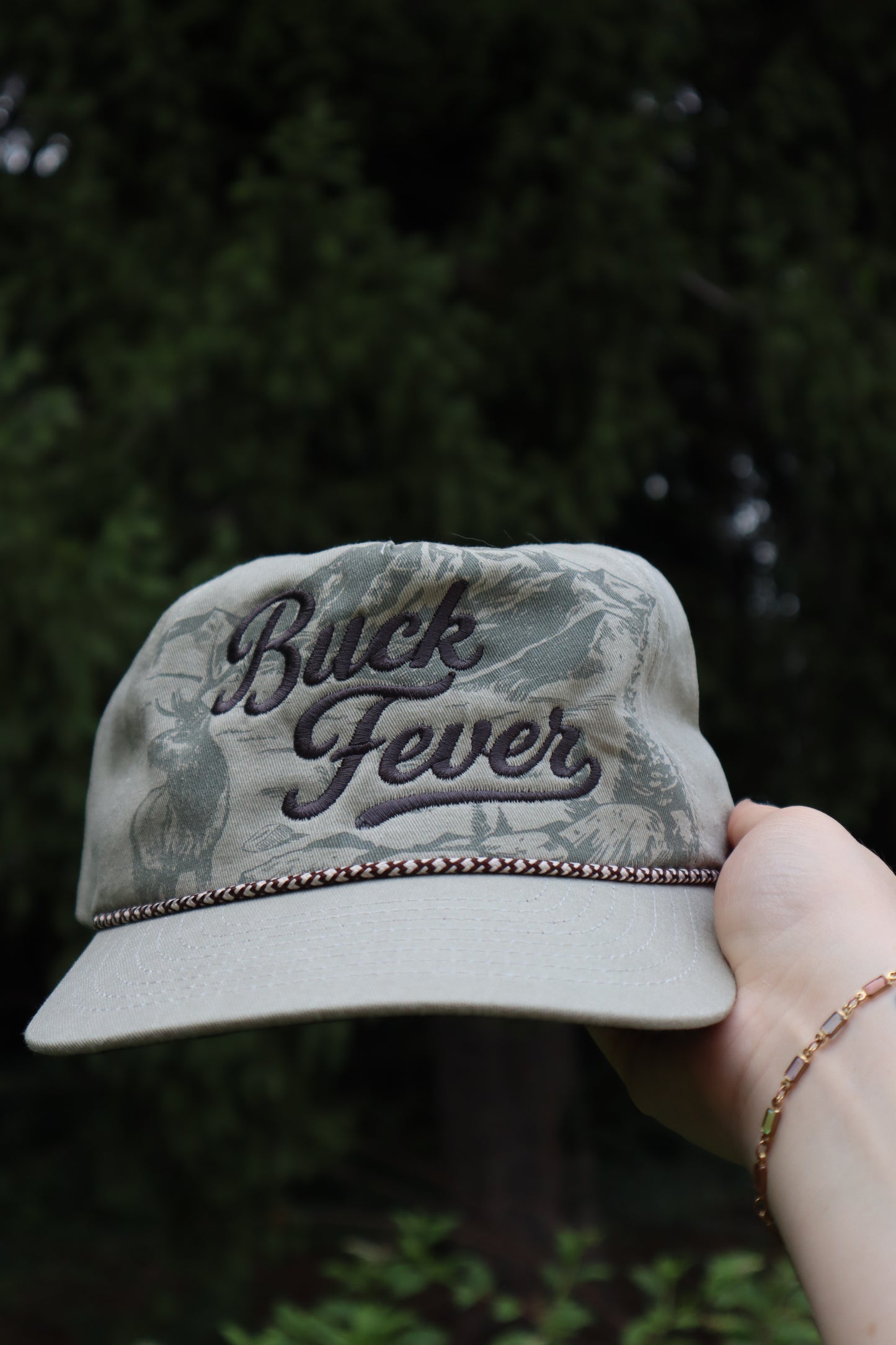 Faded Cream/Grey Buck Fever Hunting Hat