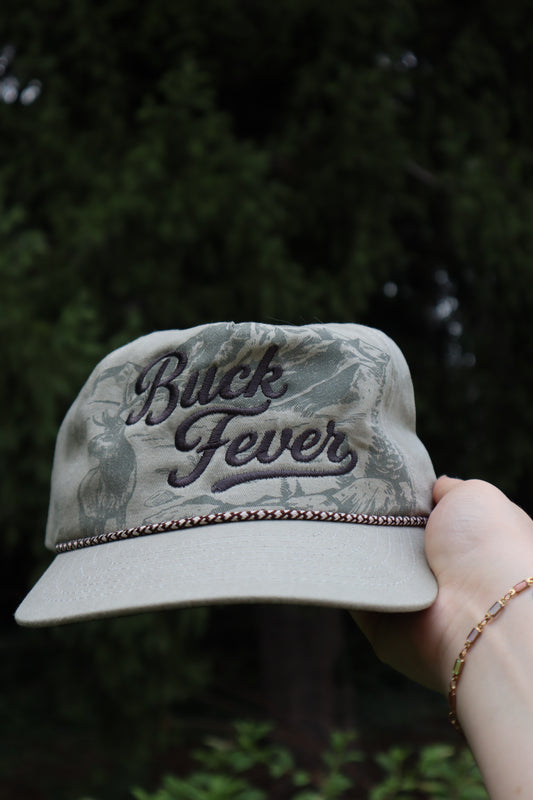 Faded Cream/Grey Buck Fever Hunting Hat