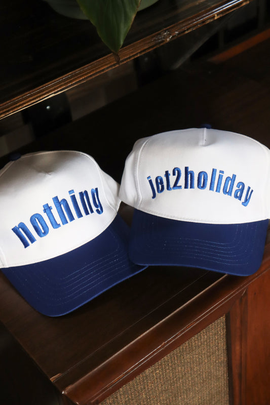 Embroidered Single or Matching Set 'Nothing' '2Holiday' Hat, Unisex, Adult