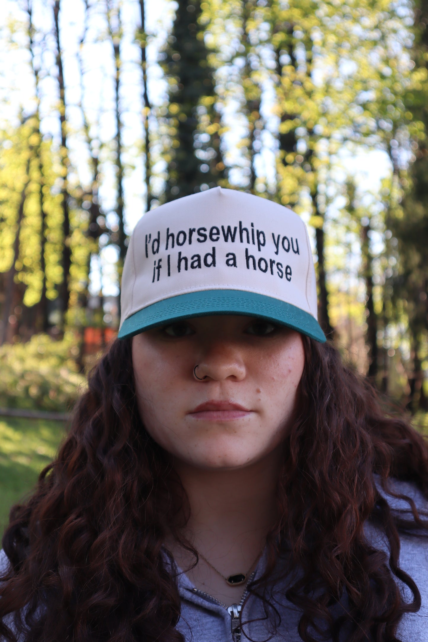 Embroidered I'd horsewhip you if I had a horse Hat, Unisex, Adult