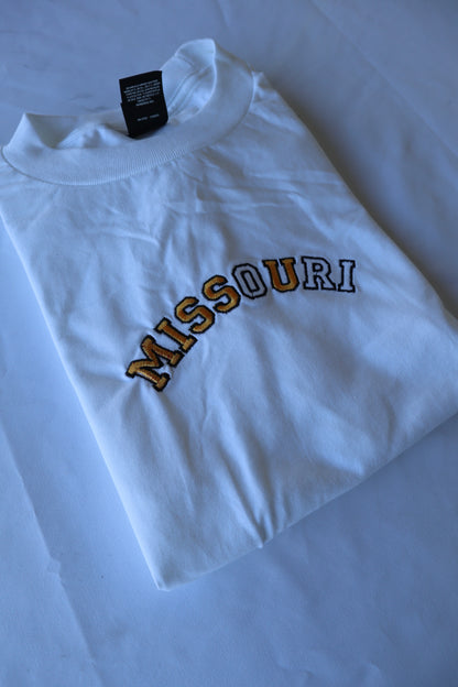 Embroidered Missouri Miss U  Hoodie, Crew Neck Long Sleeve, Classic fit, Unisex, Adult