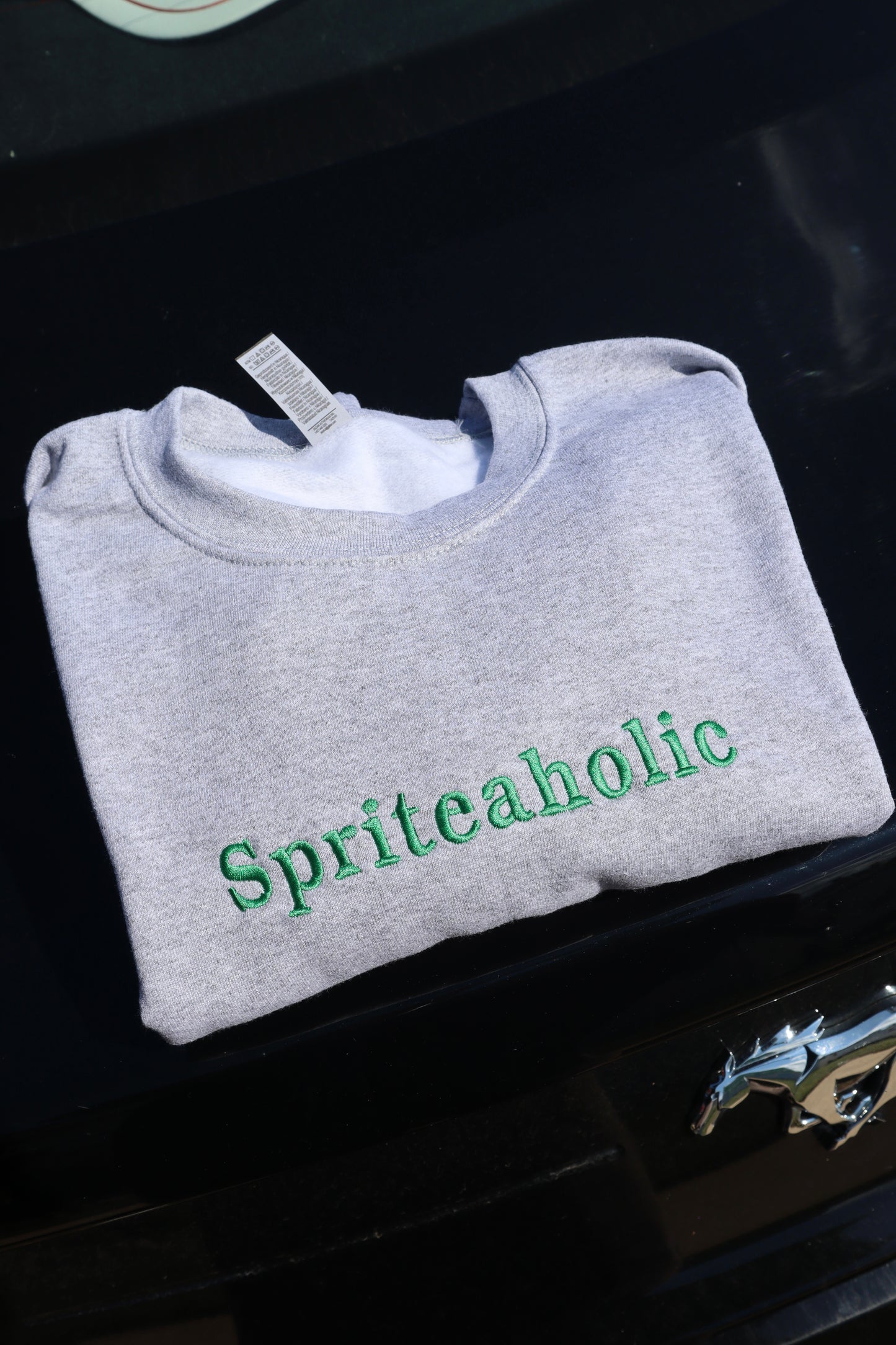 Embroidered 'Sodaholic' Chocie of Soda Hoodie or Crew Neck, Long Sleeve, Classic fit, Unisex, Adult