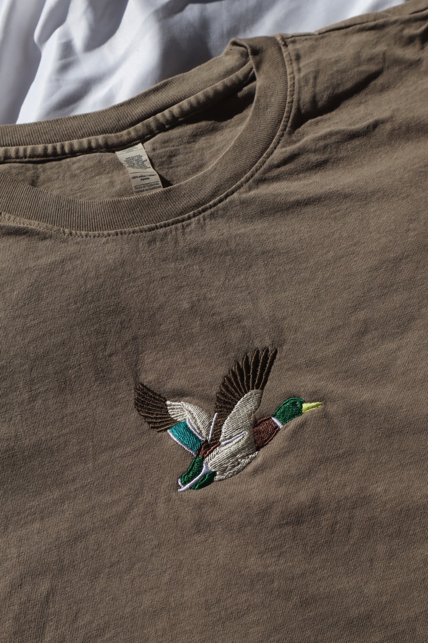 Embroidered Mallard Duck Cropped Muscle Tee, Tank Top, Crop Fit, Unisex, Adult