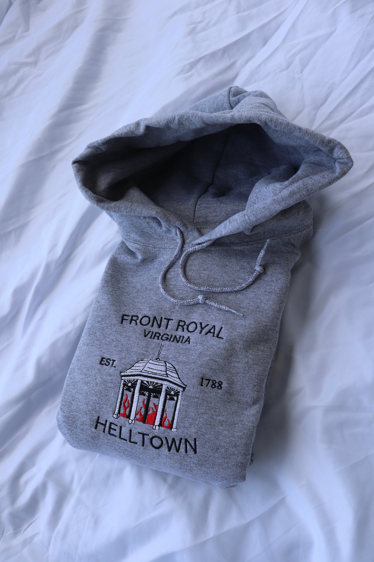 Embroidered Front Royal Helltown Hoodie or Crew Neck, Long Sleeve, Classic fit, Unisex, Adult