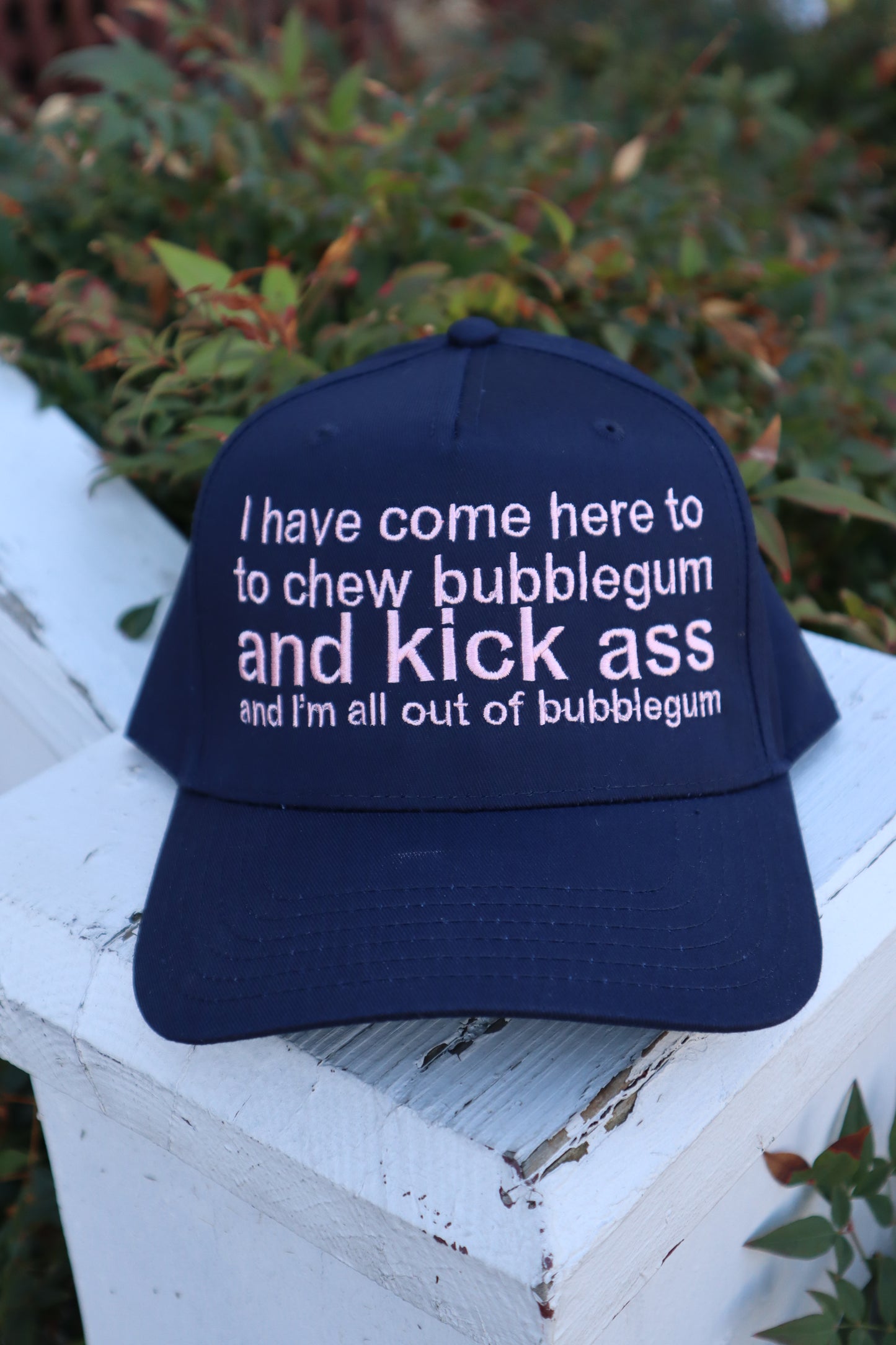 Embroidered I Have Come Here to Chew Bubble Gum Hat, Unisex, Adult