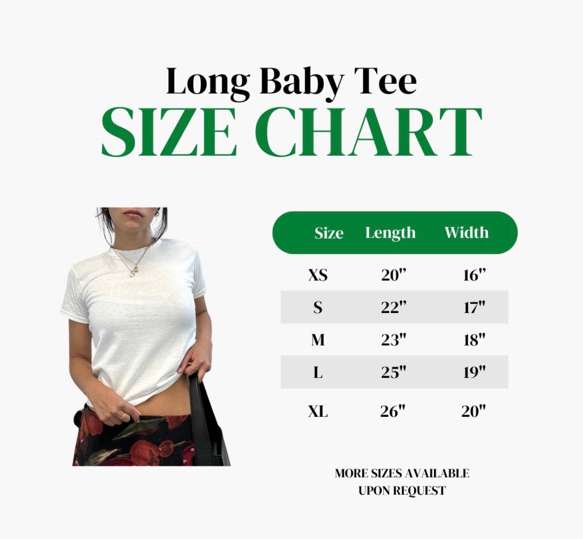 Embroidered Pretty and Ga, Short Sleeve, Petite fit, Unisex, Long Crop Top
