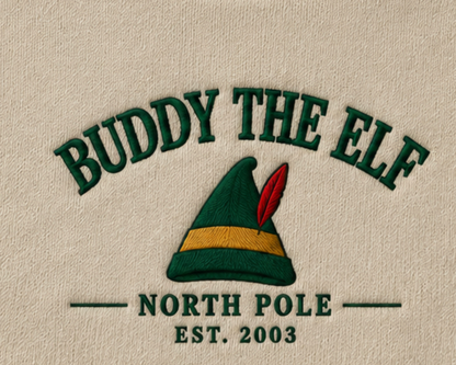 Embroidered “Christmas Elf” Holidays Christmas Hoodies or Crewnecks Unisex · Classic Fit · Long Sleeve · Adult