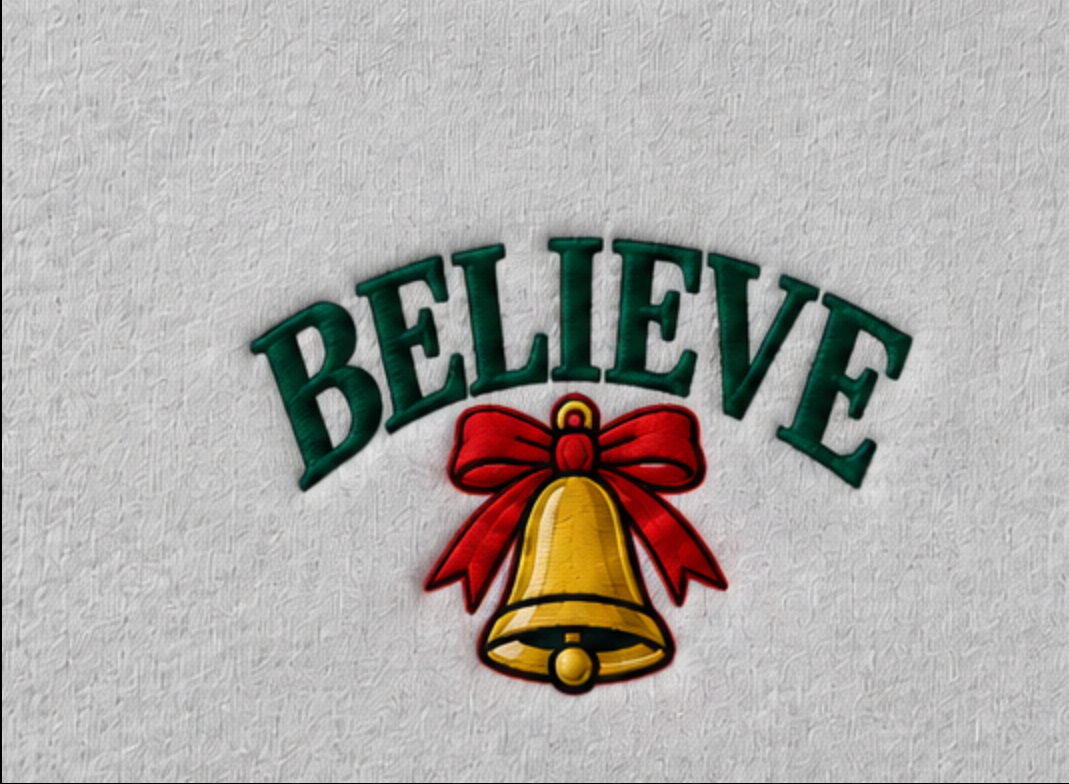 Embroidered “Believe” Holidays Christmas Hoodies or Crewnecks Unisex · Classic Fit · Long Sleeve · Adult