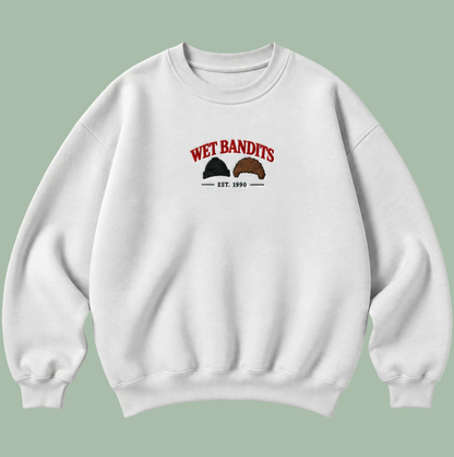 Embroidered “Wet Bandits” Holidays Christmas Hoodies or Crewnecks Unisex · Classic Fit · Long Sleeve · Adult