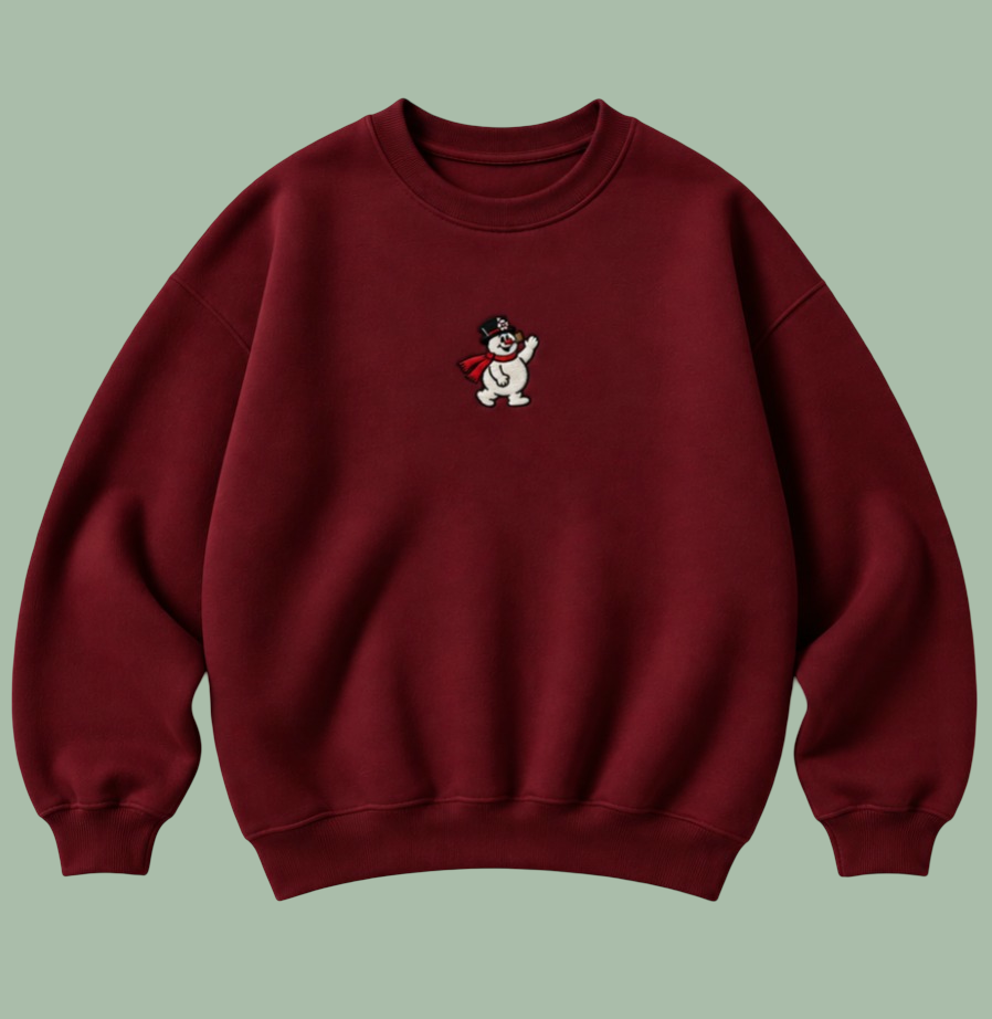 Embroidered “Snowman” Holidays Christmas Hoodies or Crewnecks Unisex · Classic Fit · Long Sleeve · Adult