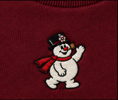 Embroidered “Snowman” Holidays Christmas Hoodies or Crewnecks Unisex · Classic Fit · Long Sleeve · Adult