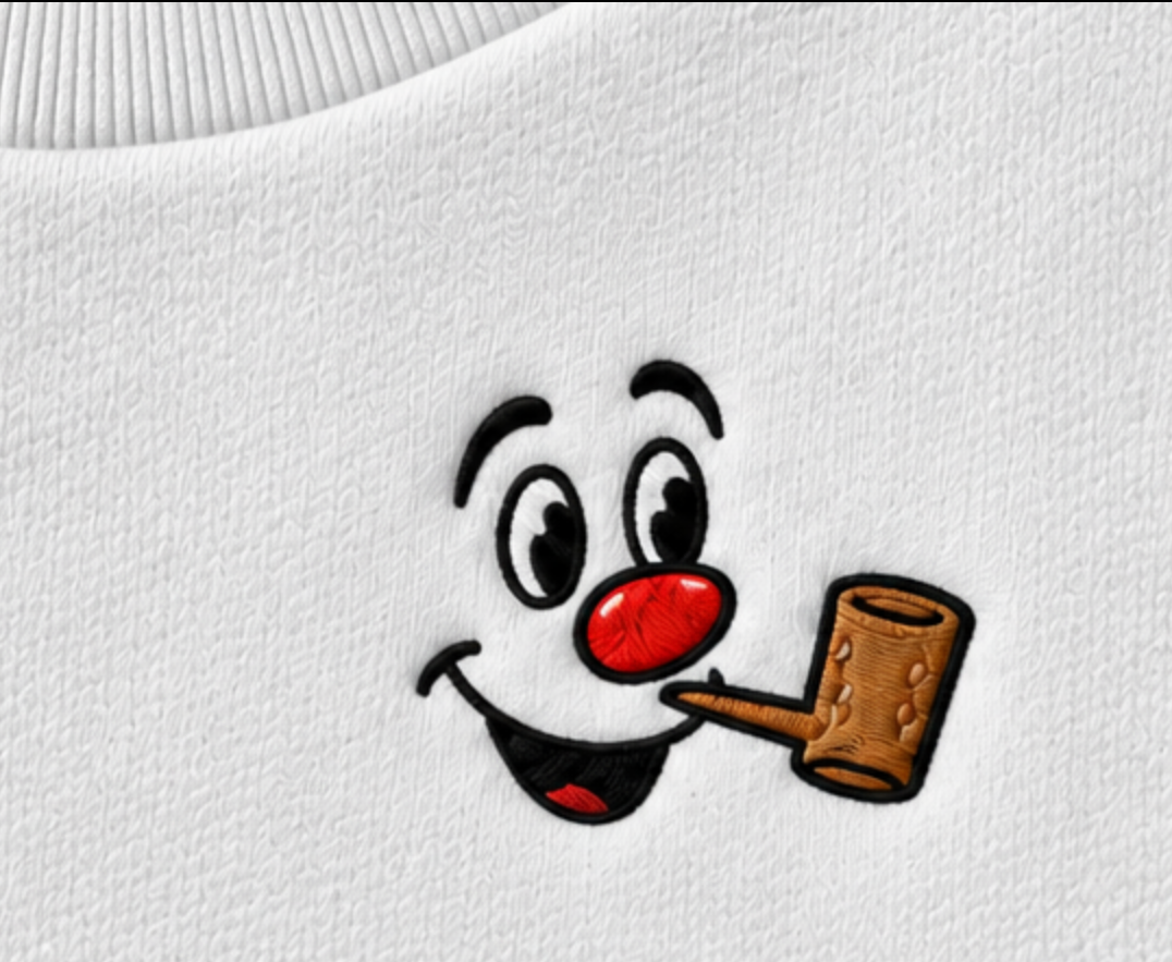 Embroidered “Snowman Face” Holidays Christmas Hoodies or Crewnecks Unisex · Classic Fit · Long Sleeve · Adult