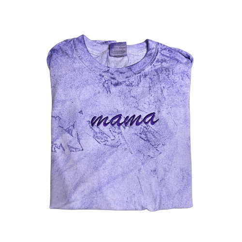 Embroidered "mama" Short Sleeve, Relaxed fit, Unisex, Adult, T-Shirt