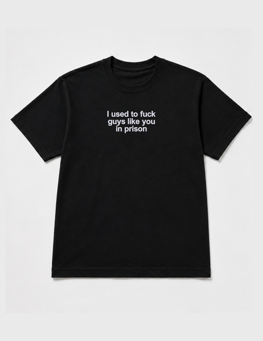 Embroidered I Used To F Guys Like You In Prison, Short Sleeve, Modern Classic Fit, Unisex, Adult T-Shirt