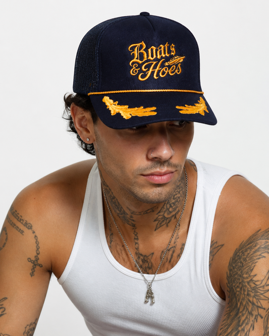 Embroidered 'Boats and Ho' Hat, Unisex, Adult
