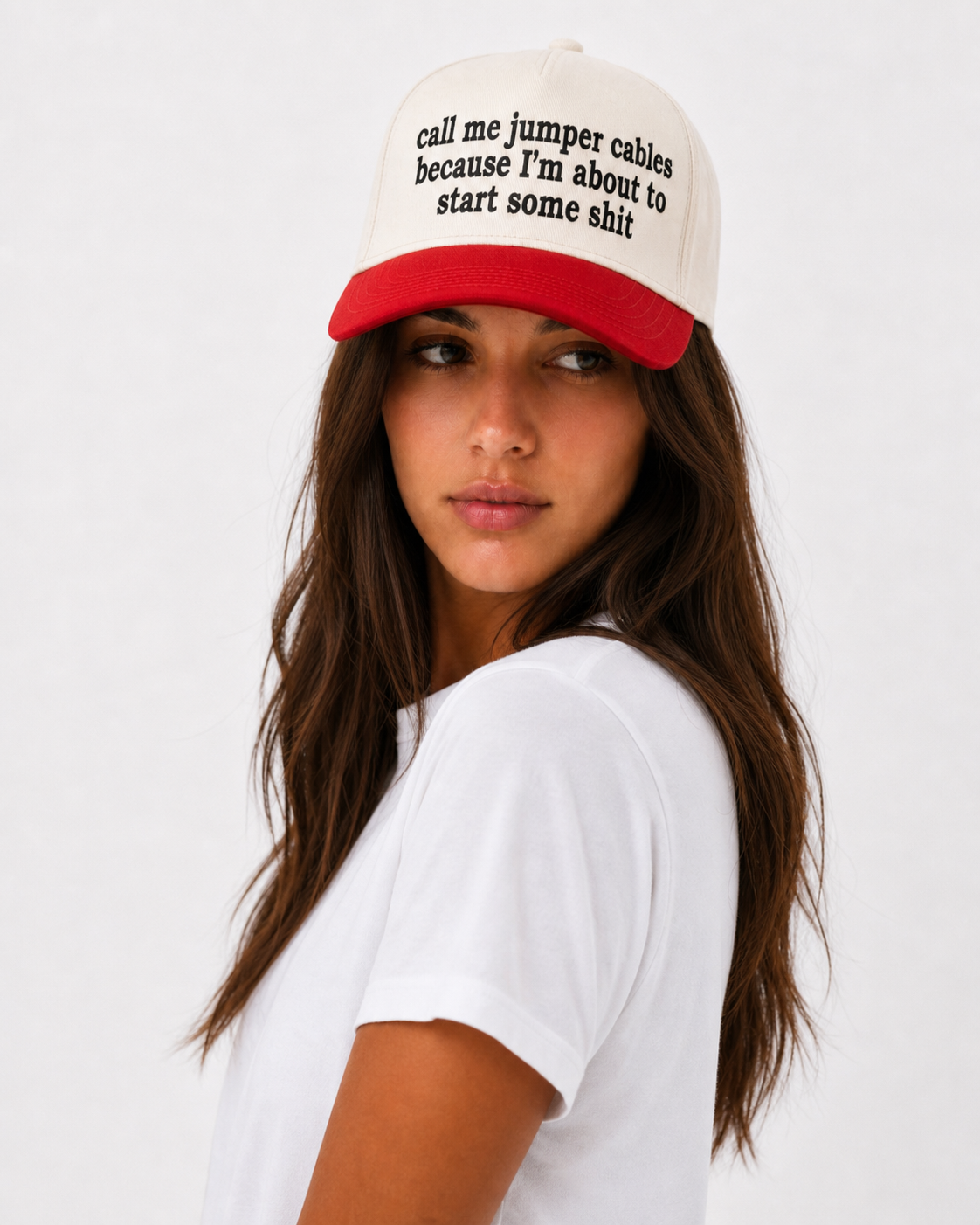 Embroidered 'Call Me Jumper Cables Because I'm About To Start Some Shi' Hat, Unisex, Adult