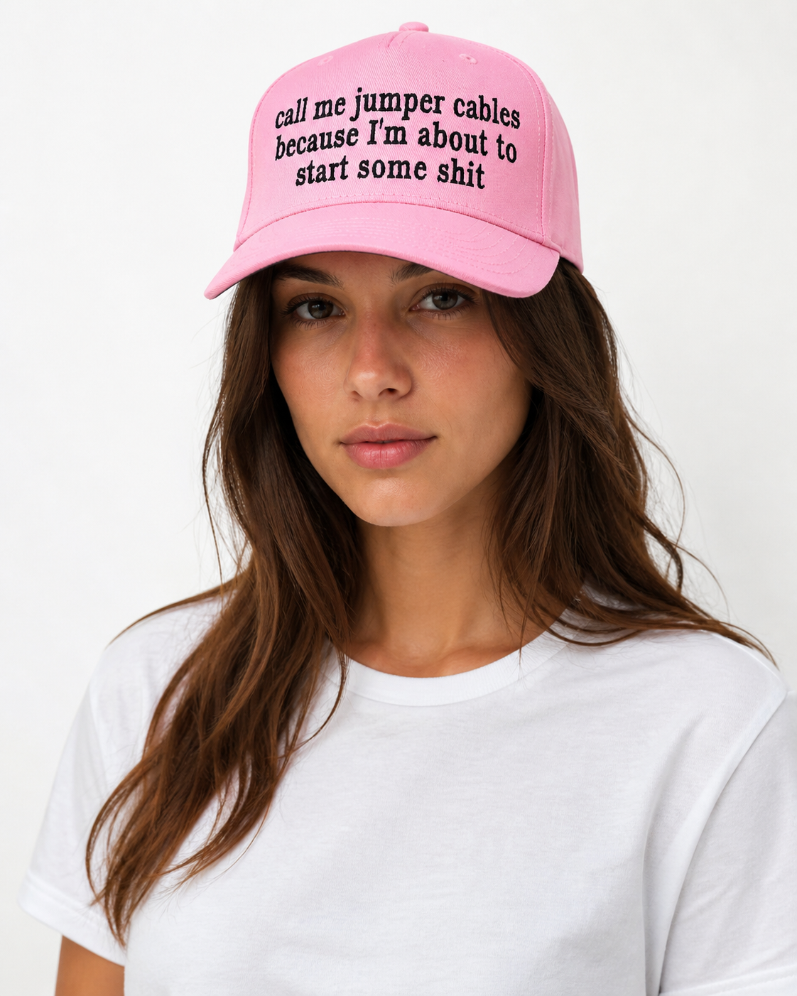 Embroidered 'Call Me Jumper Cables Because I'm About To Start Some Shi' Hat, Unisex, Adult