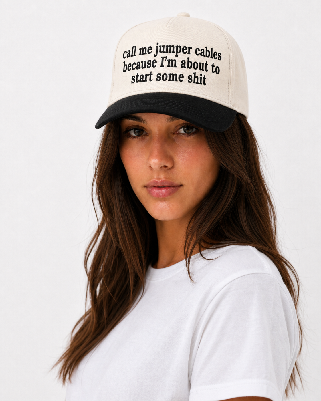 Embroidered 'Call Me Jumper Cables Because I'm About To Start Some Shi' Hat, Unisex, Adult