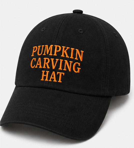 Embroidered Pumpkin Carving Hat, Unisex, Adult