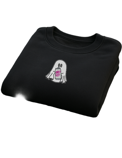 Embroidered 'Diet Doctor Ghost Soda' Hoodie or Crew Neck, Long Sleeve, Classic fit, Unisex, Adult